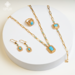 طقم كلاسيكي تركوازي