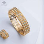 طقم اسوارة وخاتم اللؤلؤ والفيروز - Image 3