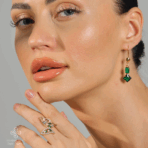 ⁦خاتم الفراشة الملكي - أخضر⁩ - الصورة ⁦4⁩