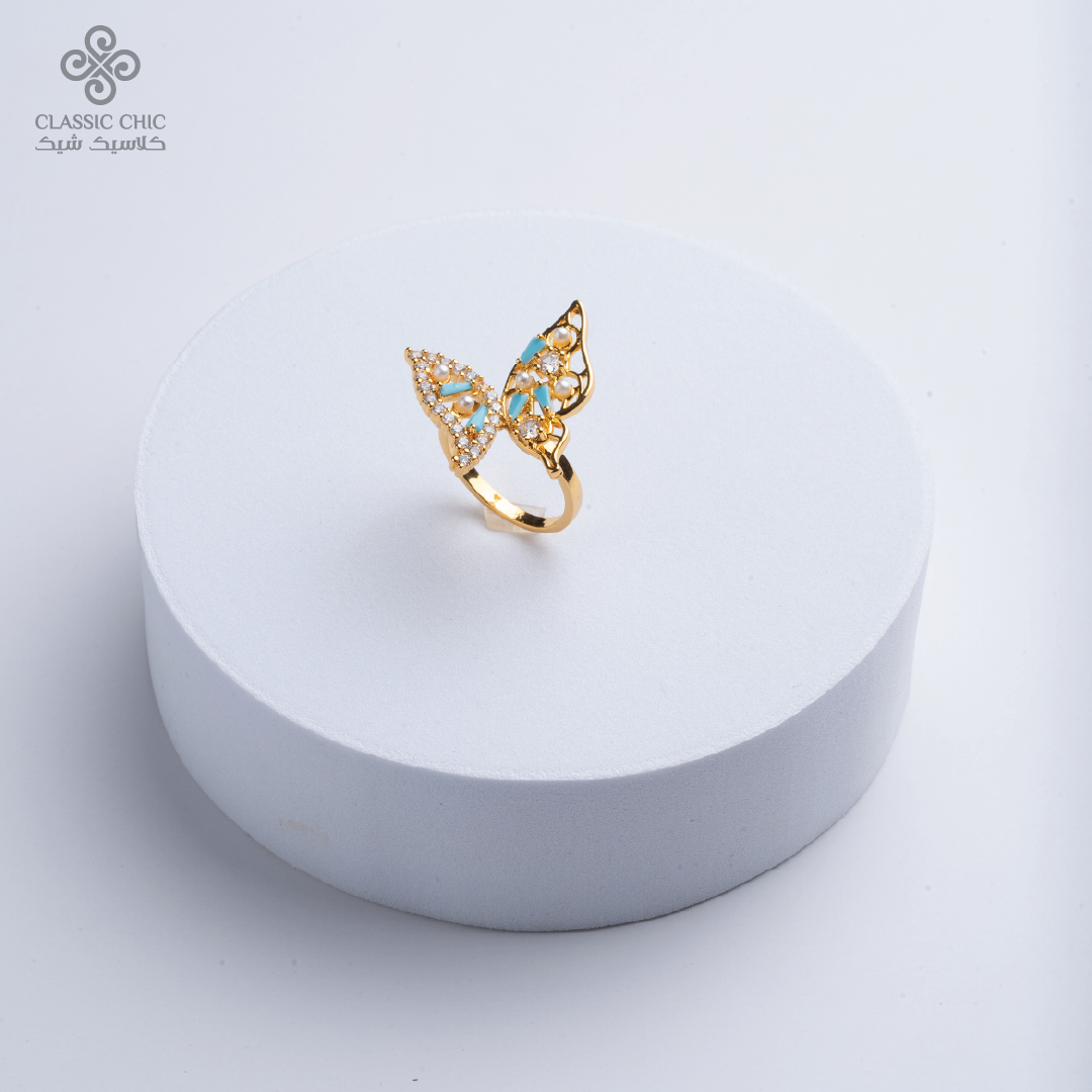 Artboard 41خاتم الفراشة الملكي خاتم الفراشة الملكي - تركوازي - الصورة 1